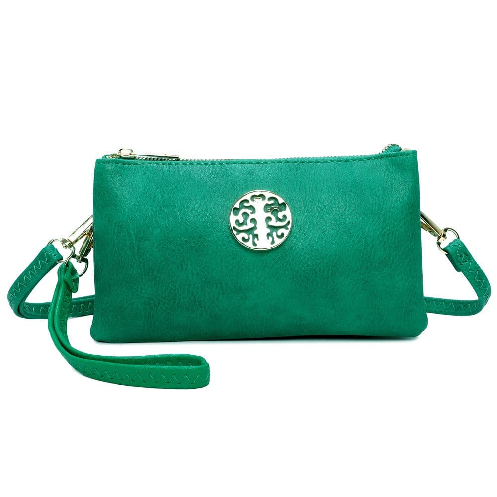 Fontanella Fashion Women's Iconic Grace Mini Size Dual Compartment Crossbody Bag in Emerald