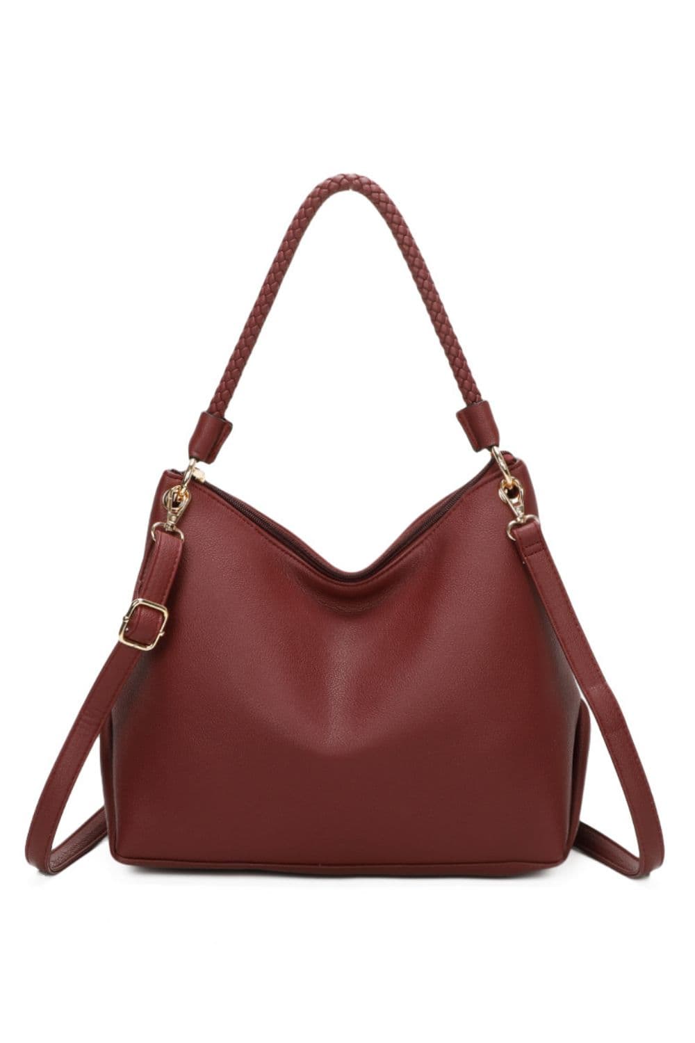 Fontanella Fashion Women's Orta PU Leather Shoulder Bag in Burgundy