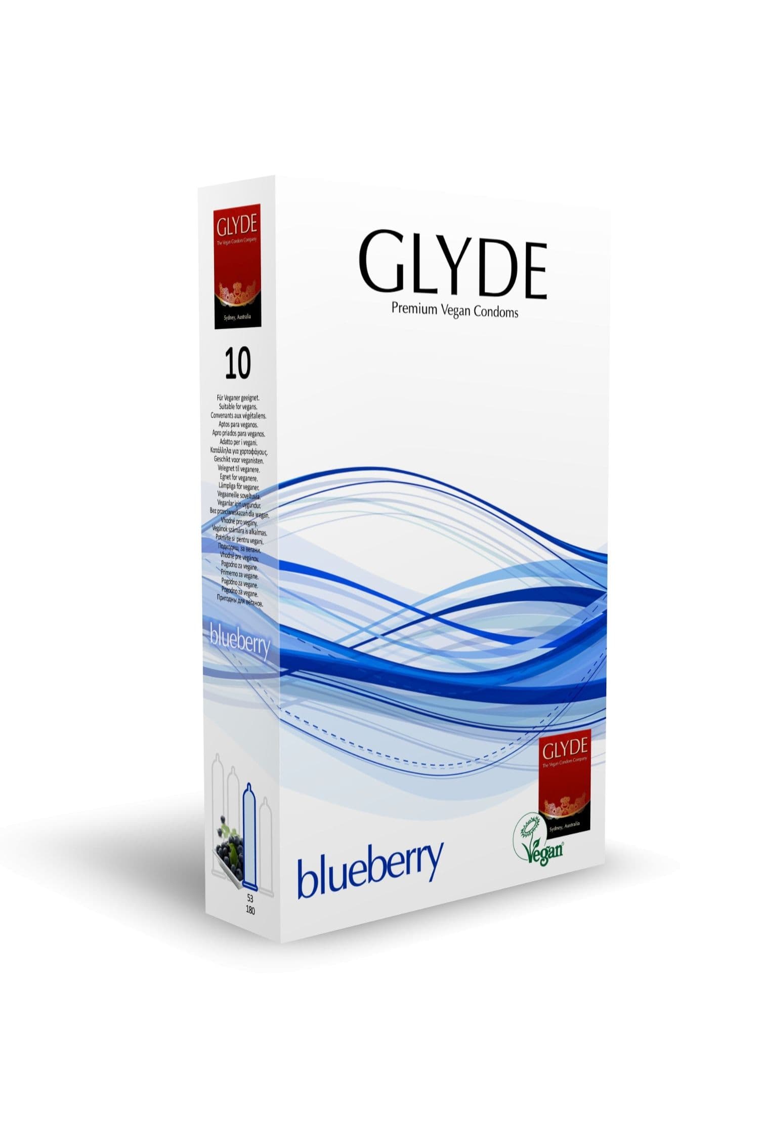 Ultra Blueberry Flavour Vegan Condoms 10 Pack