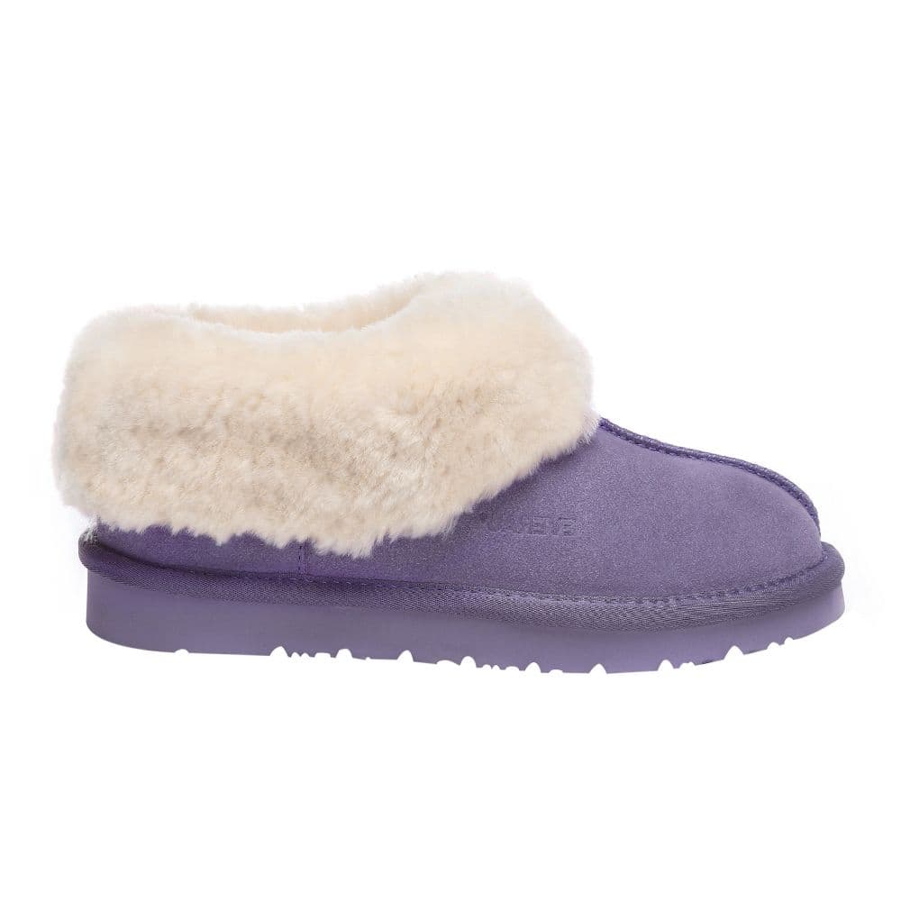 EverAu Australia Women's Real Sheepskin Ibis Slippers with EVA Sole in Lilac | Size: 5