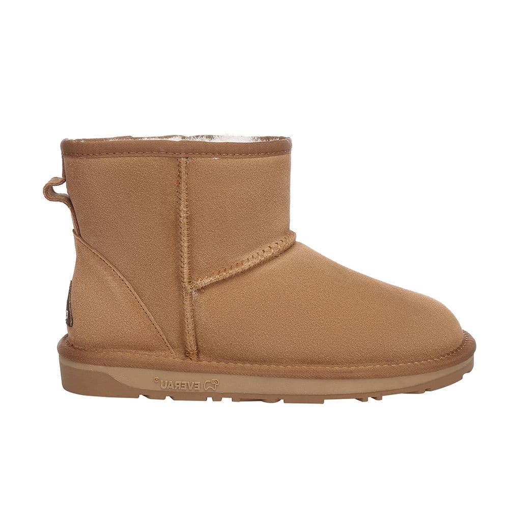 EverAu Australia Women's Real Sheepskin Emu Mini Classic Boots with TPR Sole in Brown | Size: 7