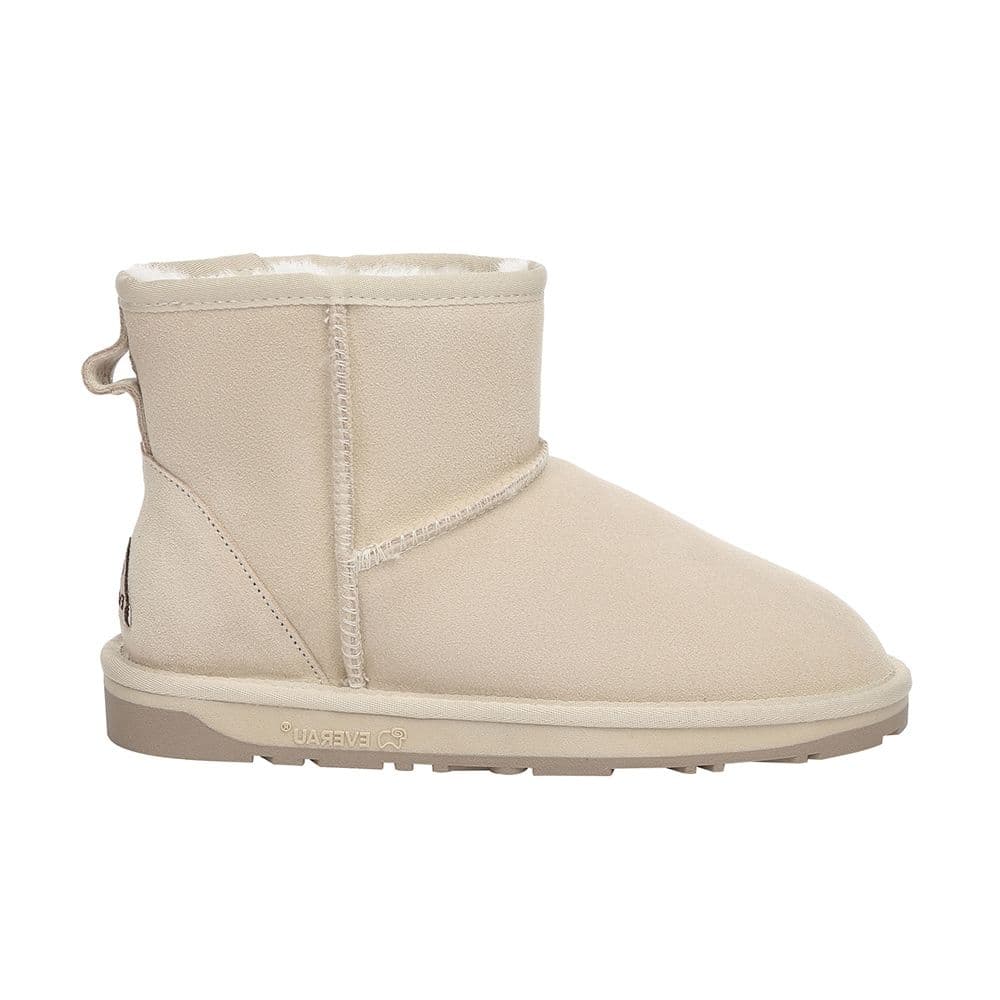 EverAu Australia Women's Real Sheepskin Emu Mini Classic Boots with TPR Sole in Light Sand | Size: 6