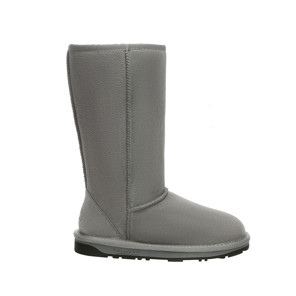 EverAu Australia Women's Real Sheepskin Whistler Tall Classic Boots with TPR Sole in Grey | Size: 5