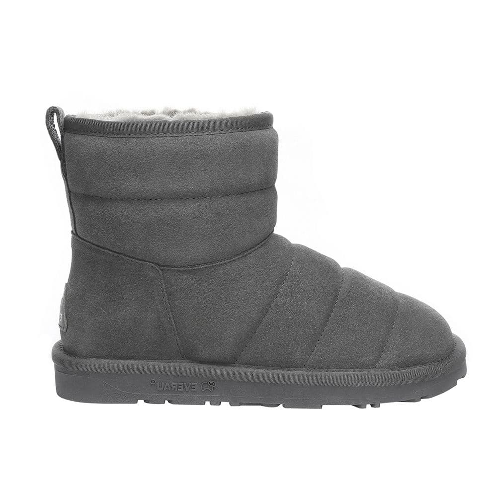 EverAu Australia Women's Real Sheepskin Thornbill Mini Boots with TPR Sole in Grey | Size: 8