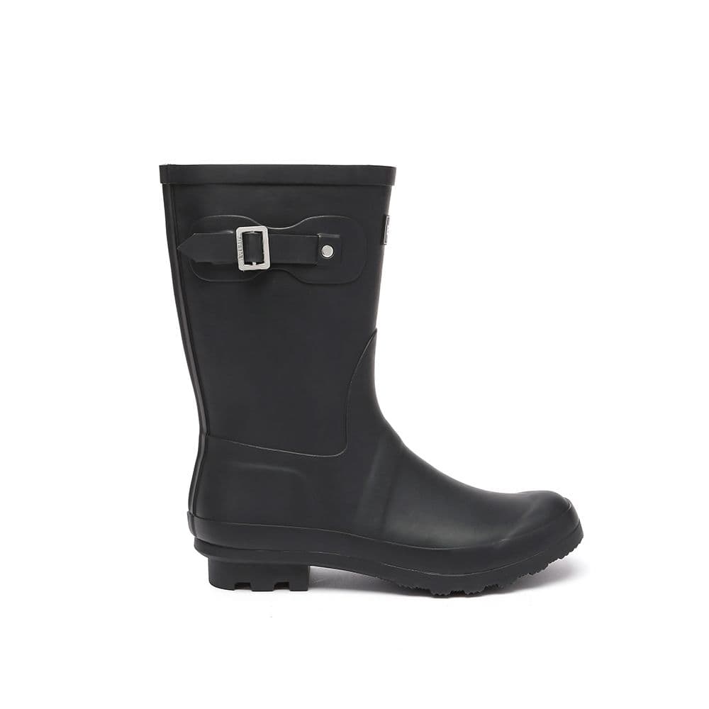 EverAu Australia Women's Penguin Mid-Calf Gumboots in Black | Size: 4