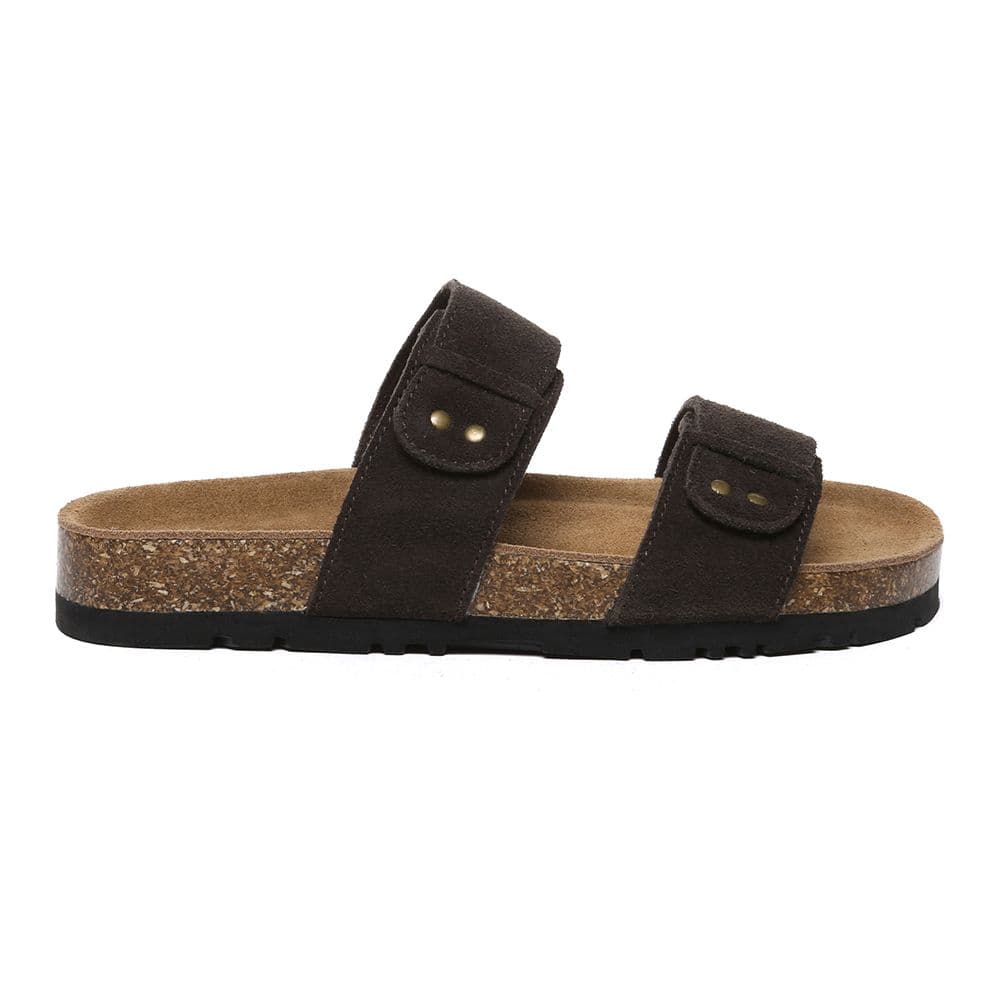 EverAu Australia Women's Scarlet Leather Sandals in Chocolate | Size: 3