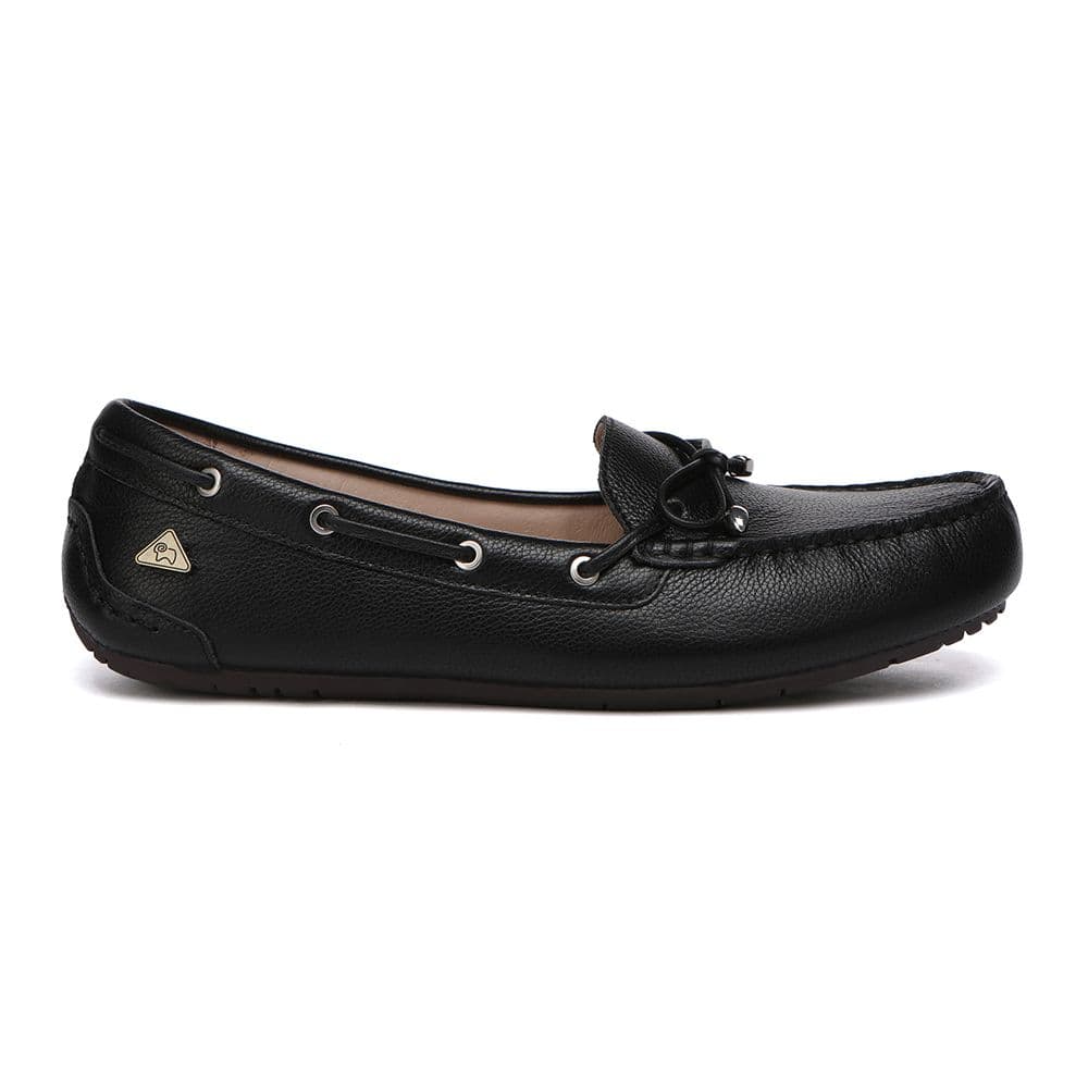 EverAu Australia Women's Grebes Leather Loafer in Black | Size: 4