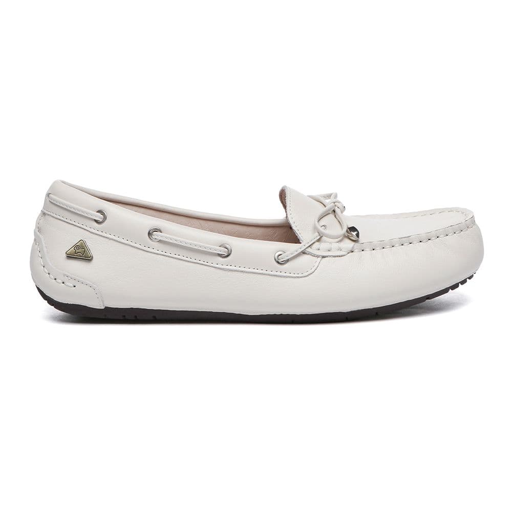EverAu Australia Women's Grebes Leather Loafer in White | Size: 8