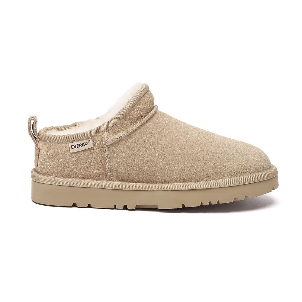 EverAu Australia Women's Real Sheepskin Women Quail Classic Ultra Mini Boots with EVA Sole in Light Sand | Size: 4
