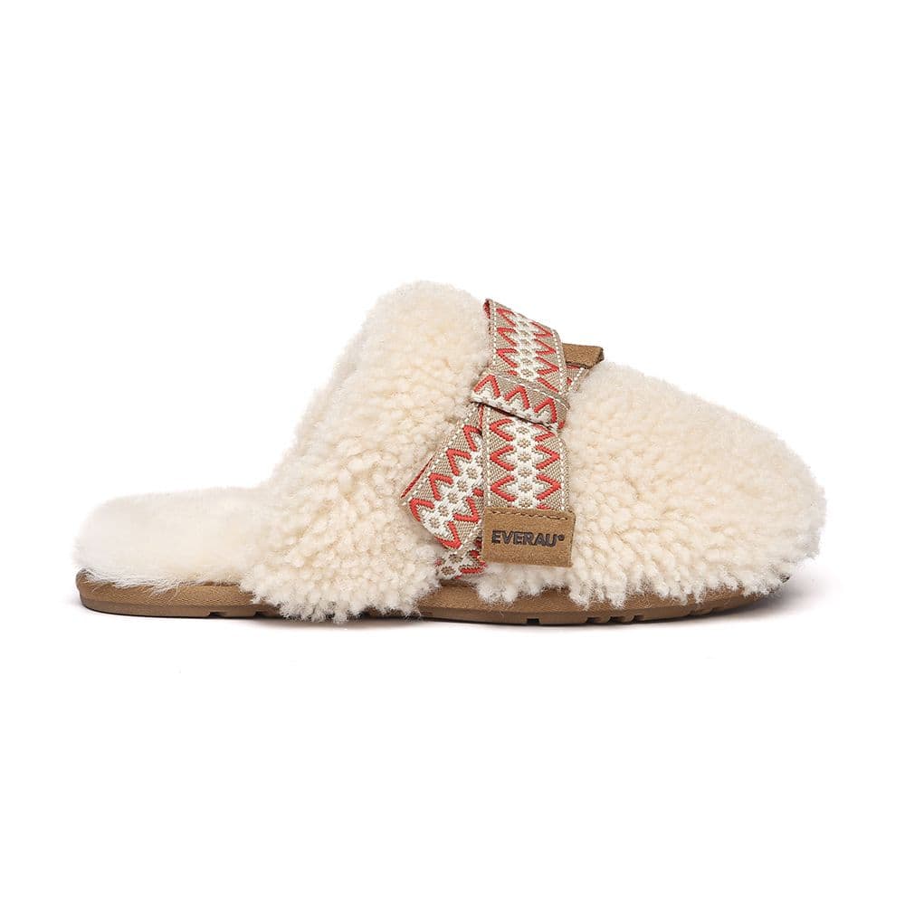 EverAu Australia Women's Women Moorhen Bow Slippers in Cream | Size: 5