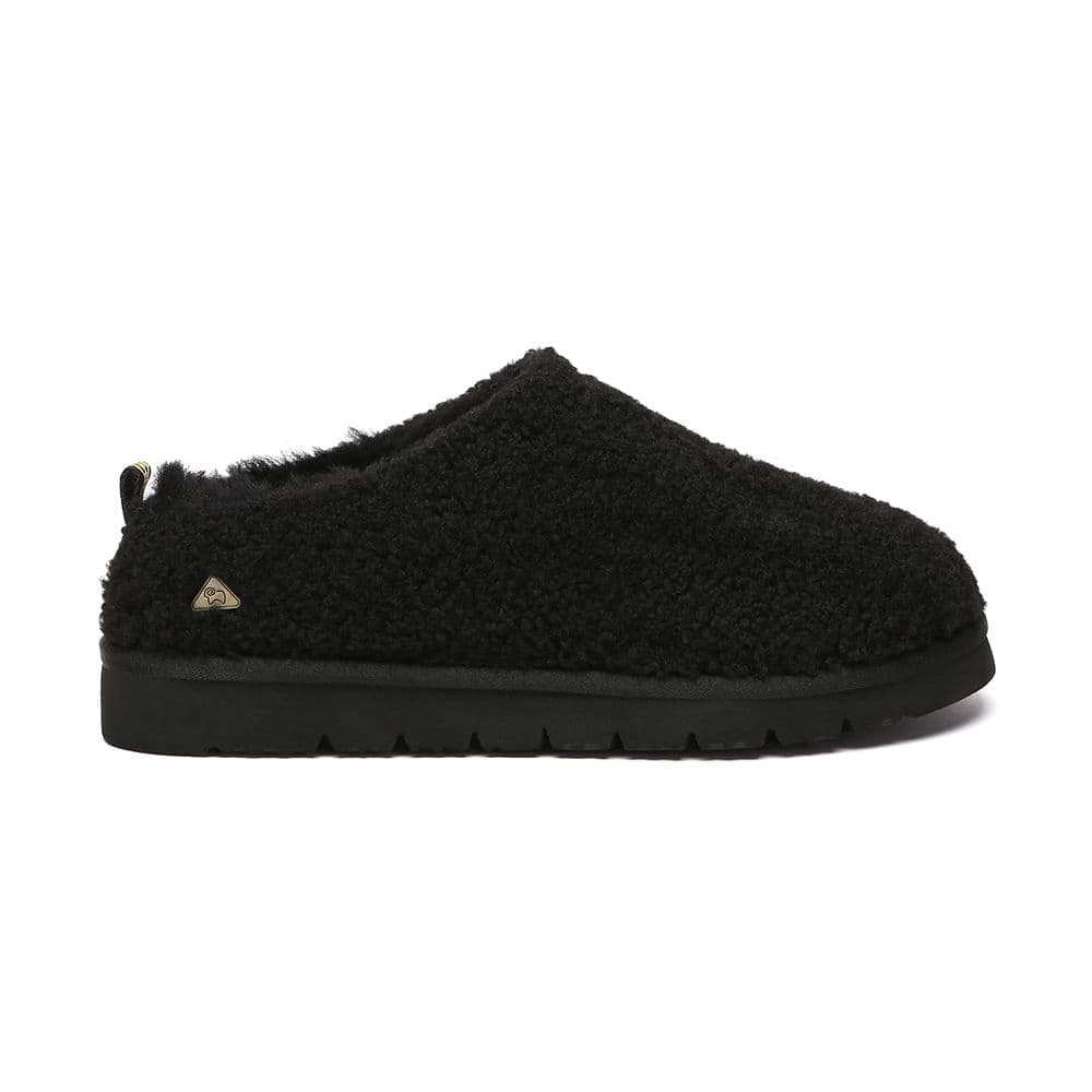 EverAu Australia Women's Sheepskin Women Snipe Plush Ankle Slippers with EVA Sole in Black | Size: 8