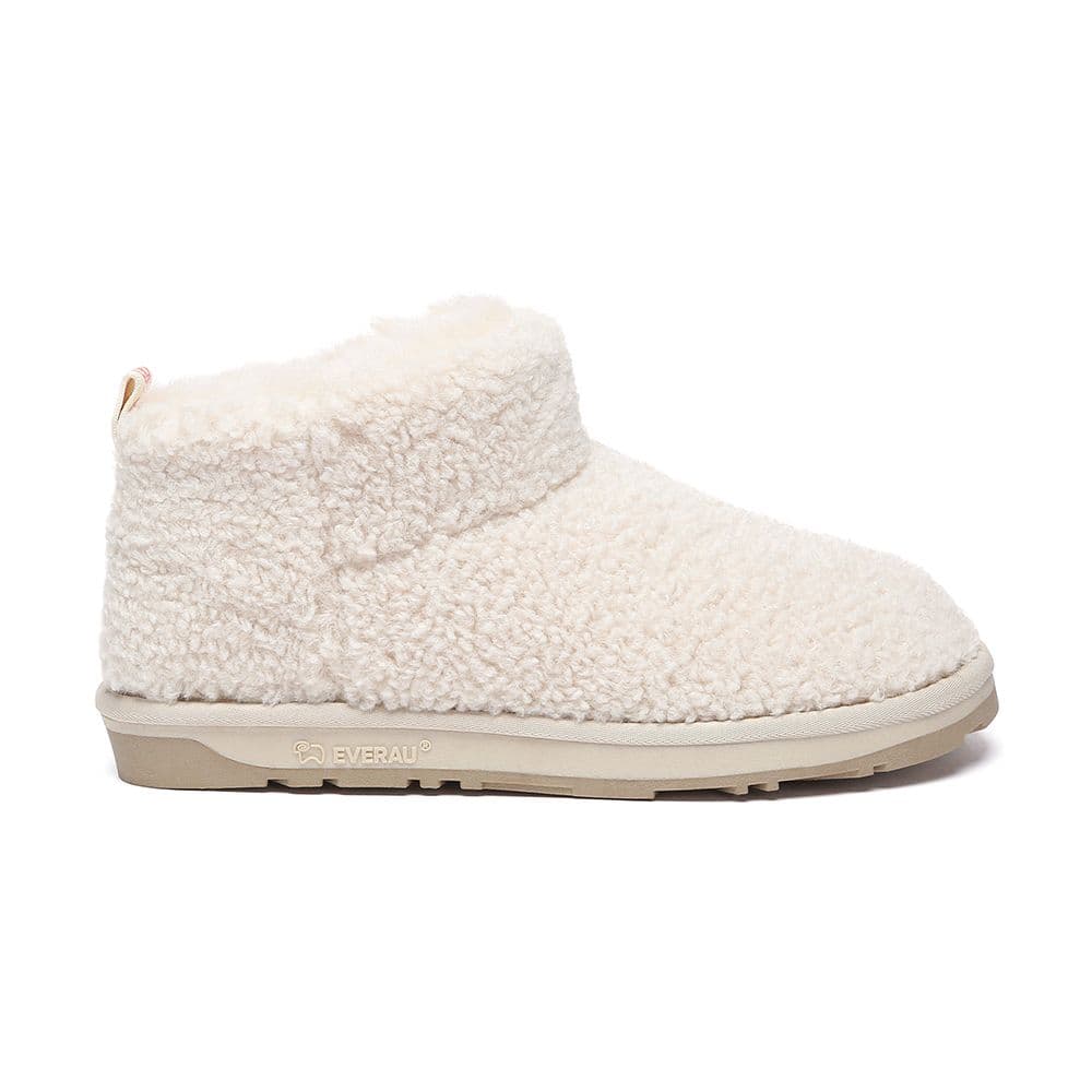 EverAu Australia Women's Real Sheepskin Dotterel Plush Ankle Ultra Boots with TPR Sole in Light Sand | Size: 8