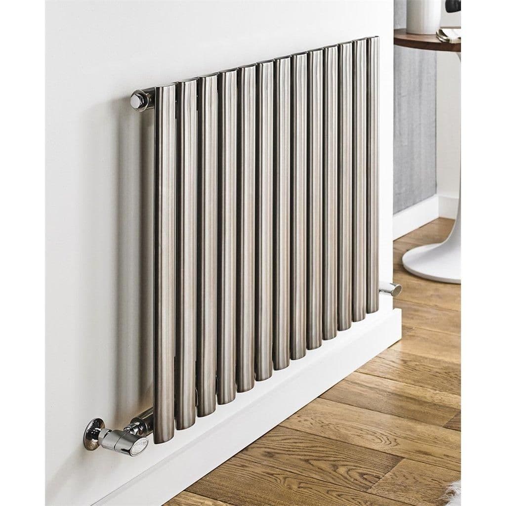 Stainless Horizontal Double Panel Radiator 600mm x 1000mm