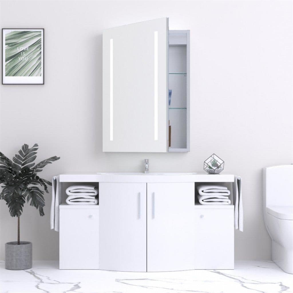 70cm Tall LED Bathroom Mirror Cabinet