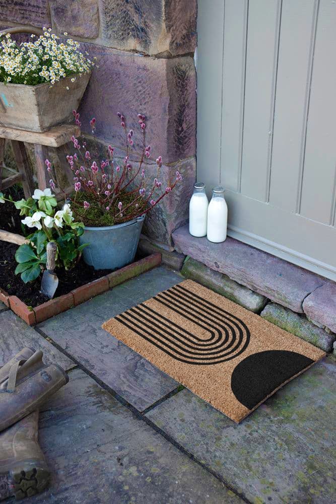 Abstract Half Moon Design Doormat