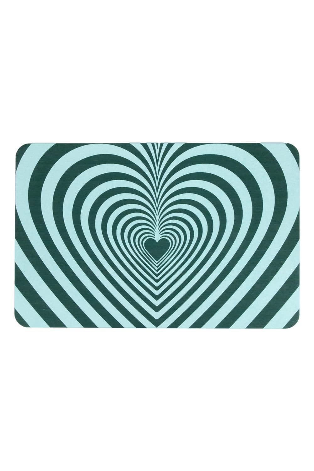 Heart Illusion Aqua Stone Non Slip Bath Mat