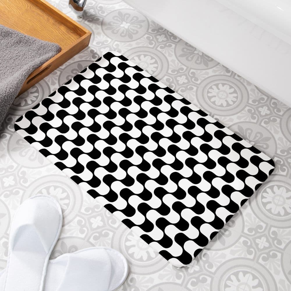 Wavy Lines Non Slip Bath Mat