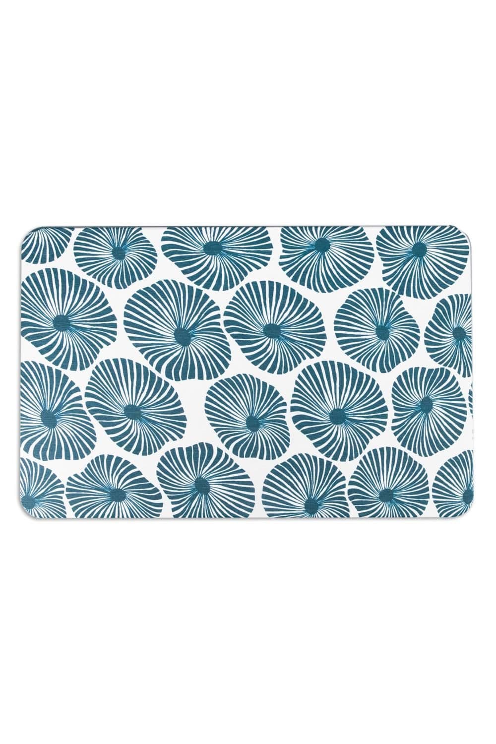 Blue Swirl Stone Non Slip Bath Mat