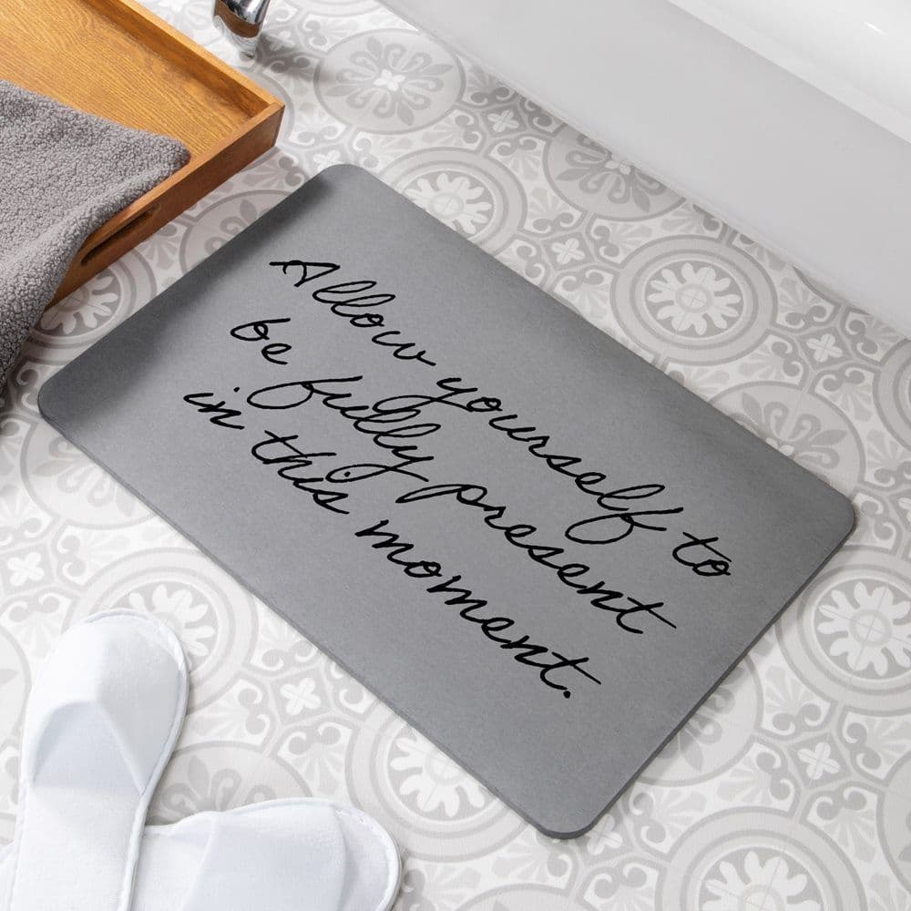 Be Present Stone Non Slip Bath Mat