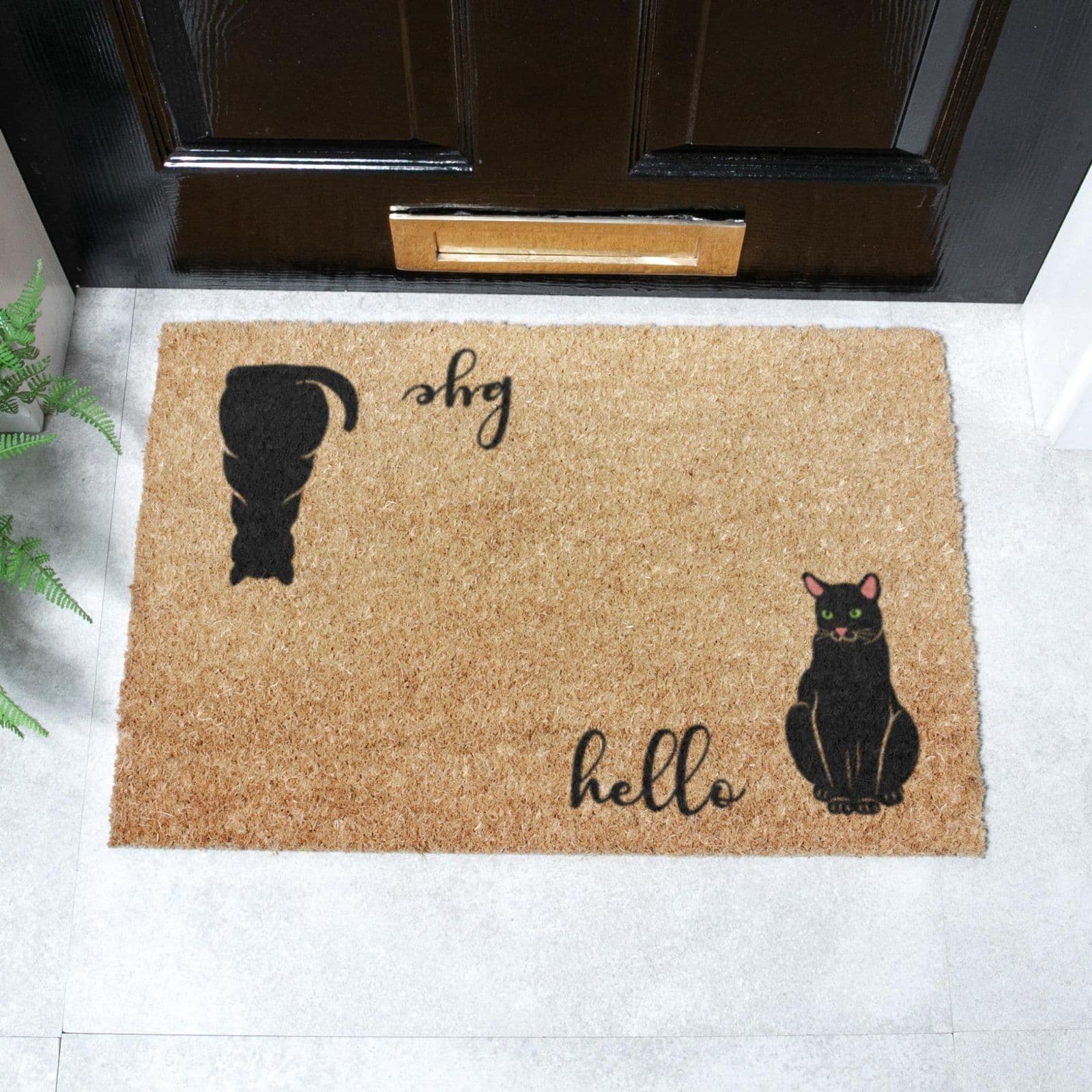 Hello Bye Cats Doormat