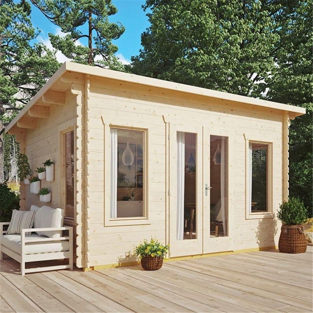 14 x 11 Sanctuary Pent Log Cabin