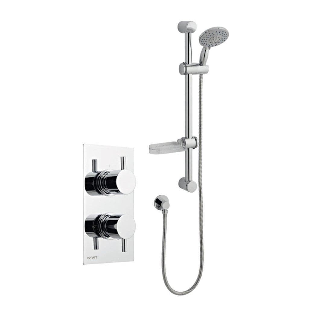 Chrome Concealed Mixer Shower Adjustable Wall Hung Slide Rail Kit