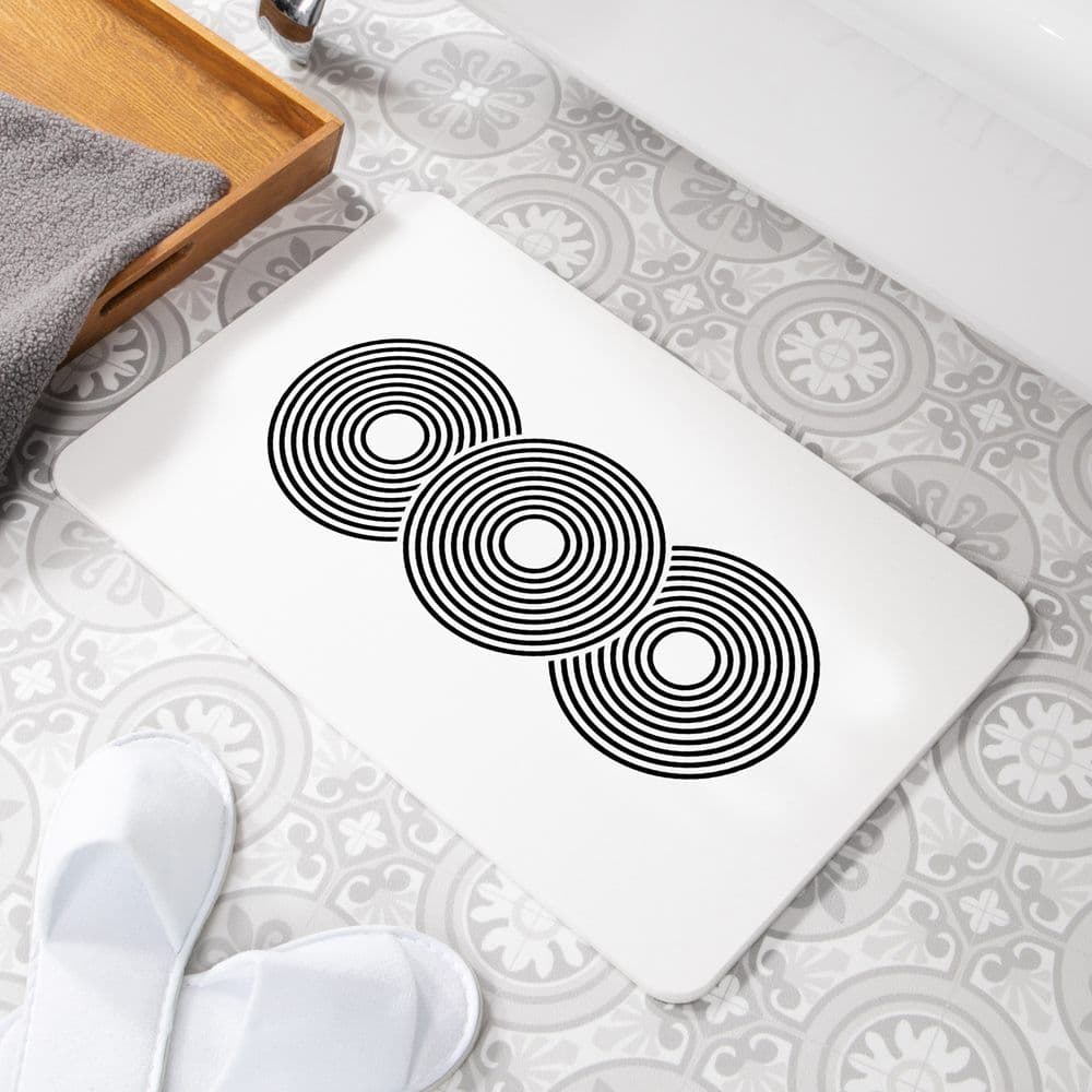 Zen Circles Non Slip Bath Mat