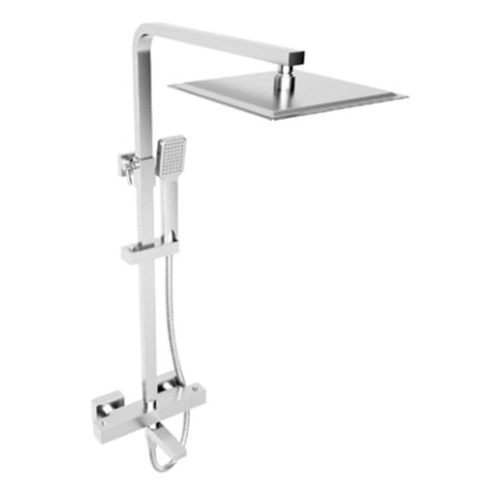Chrome Mixer Shower Drencher Wall Hung Sliding Handset Spout
