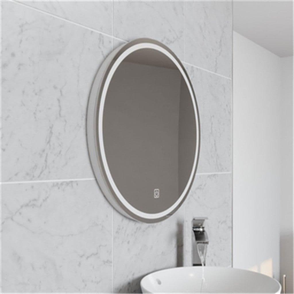 60cm Circular LED Bathroom Wall Mirror Demister Pad