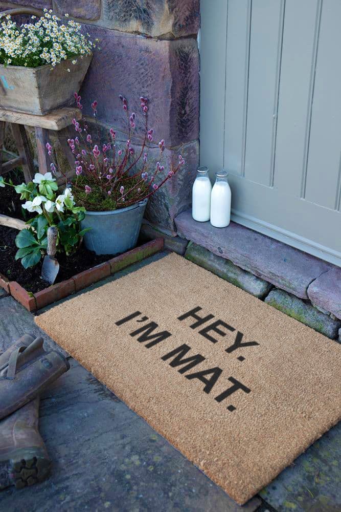 Hey Im Mat Country Coir Doormat