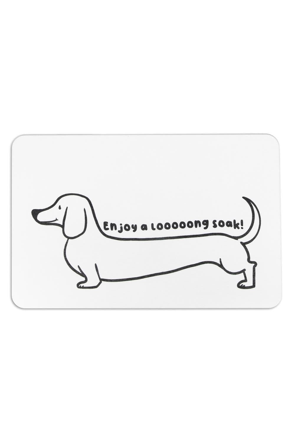 Dachshund Stone Non Slip Bath Mat