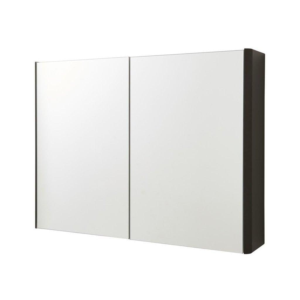 Matt Graphite 2 Door Mirror Bathroom Cabinet 60cm H x 80cm W