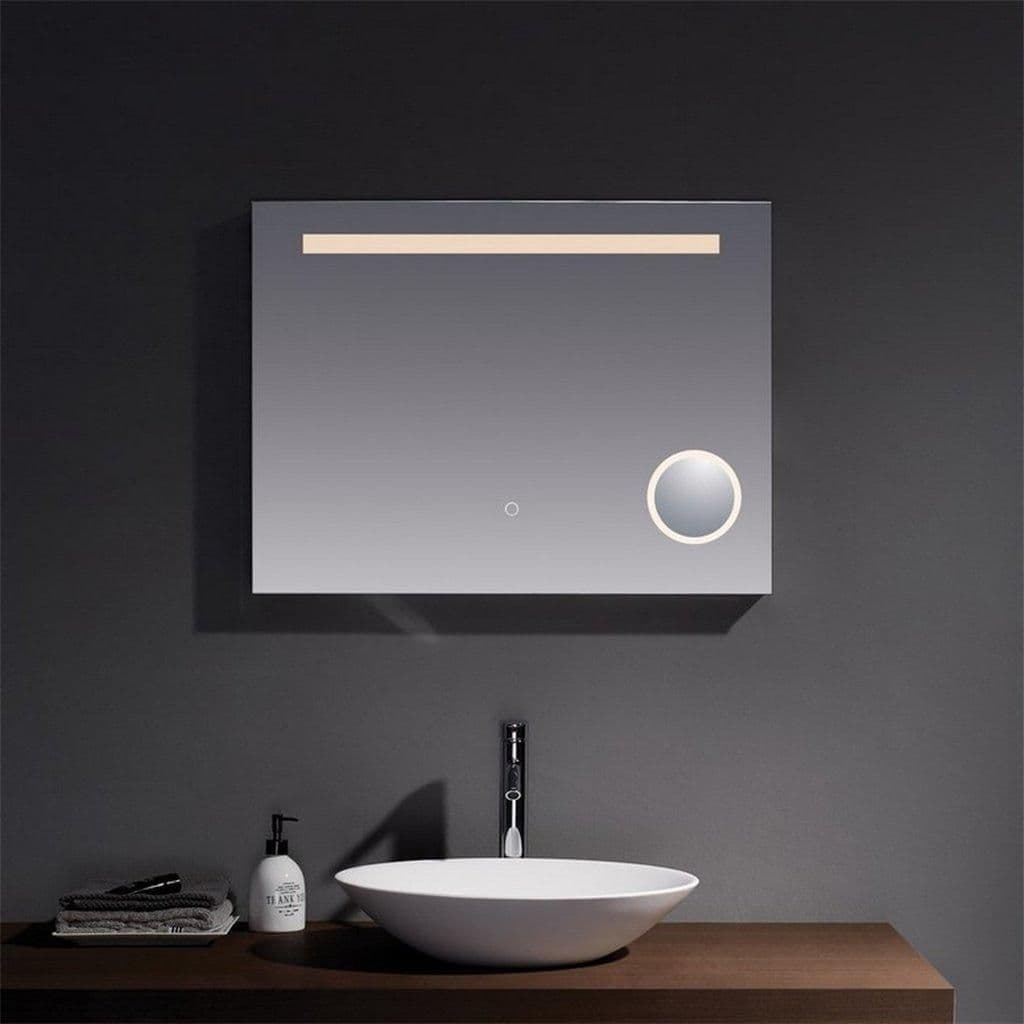 80cm Tall LED Bathroom Wall Mirror Touch Sensor