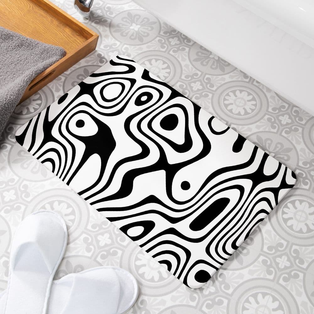 Swirls Stone Non Slip Bath Mat
