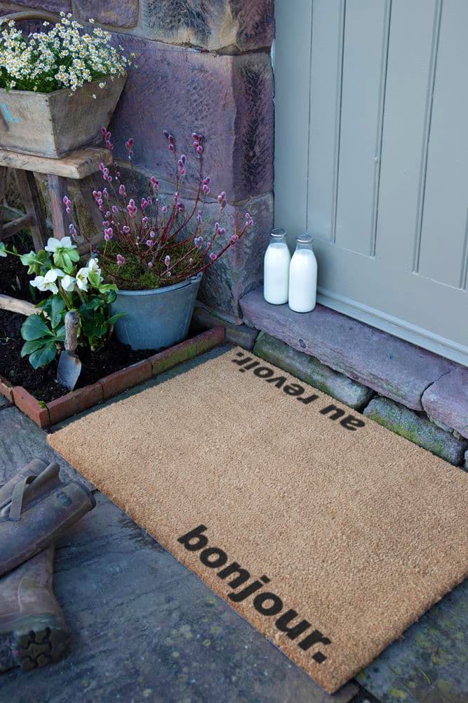 Bonjour Au Revoir Country Coir Doormat