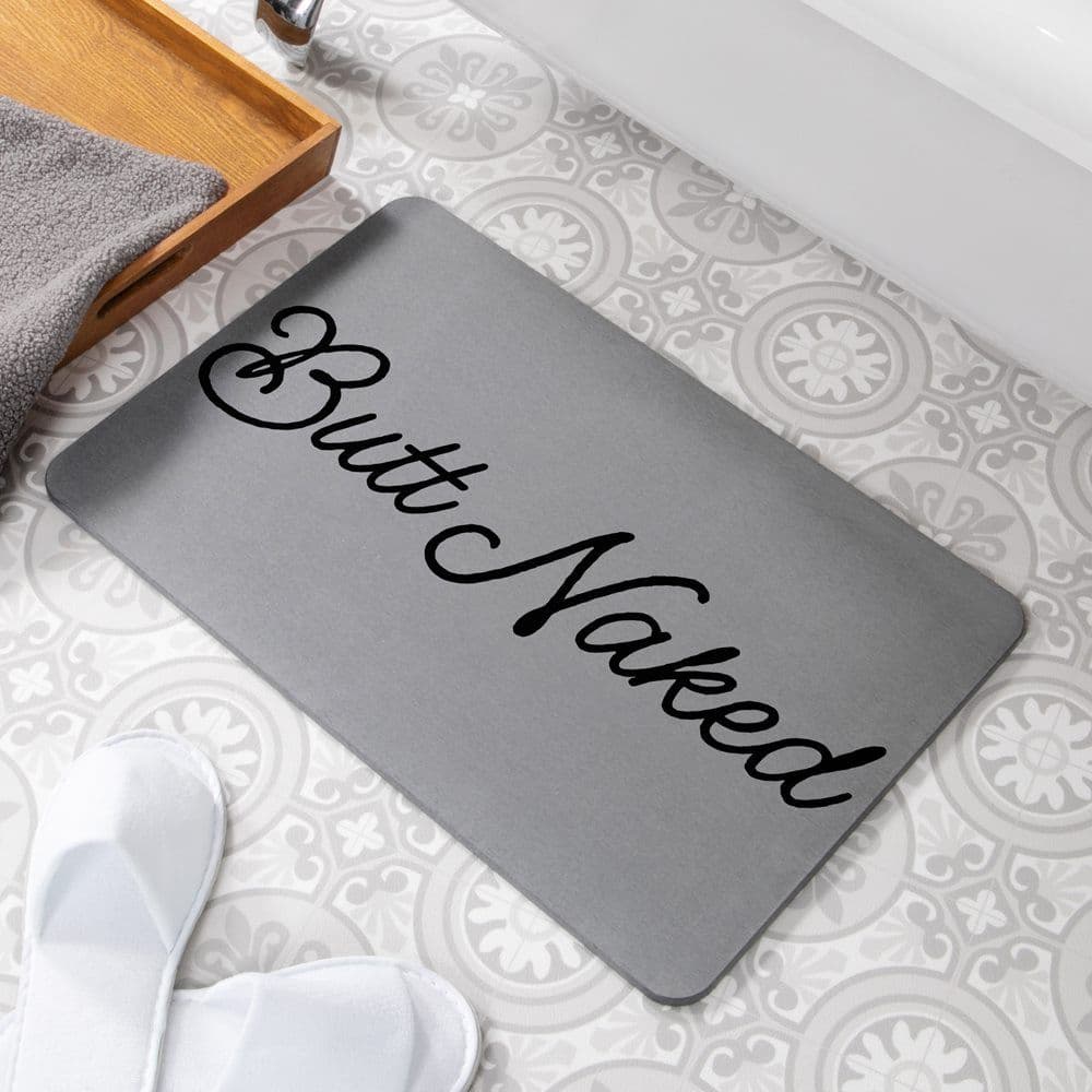 Butt Naked Stone Non Slip Bath Mat