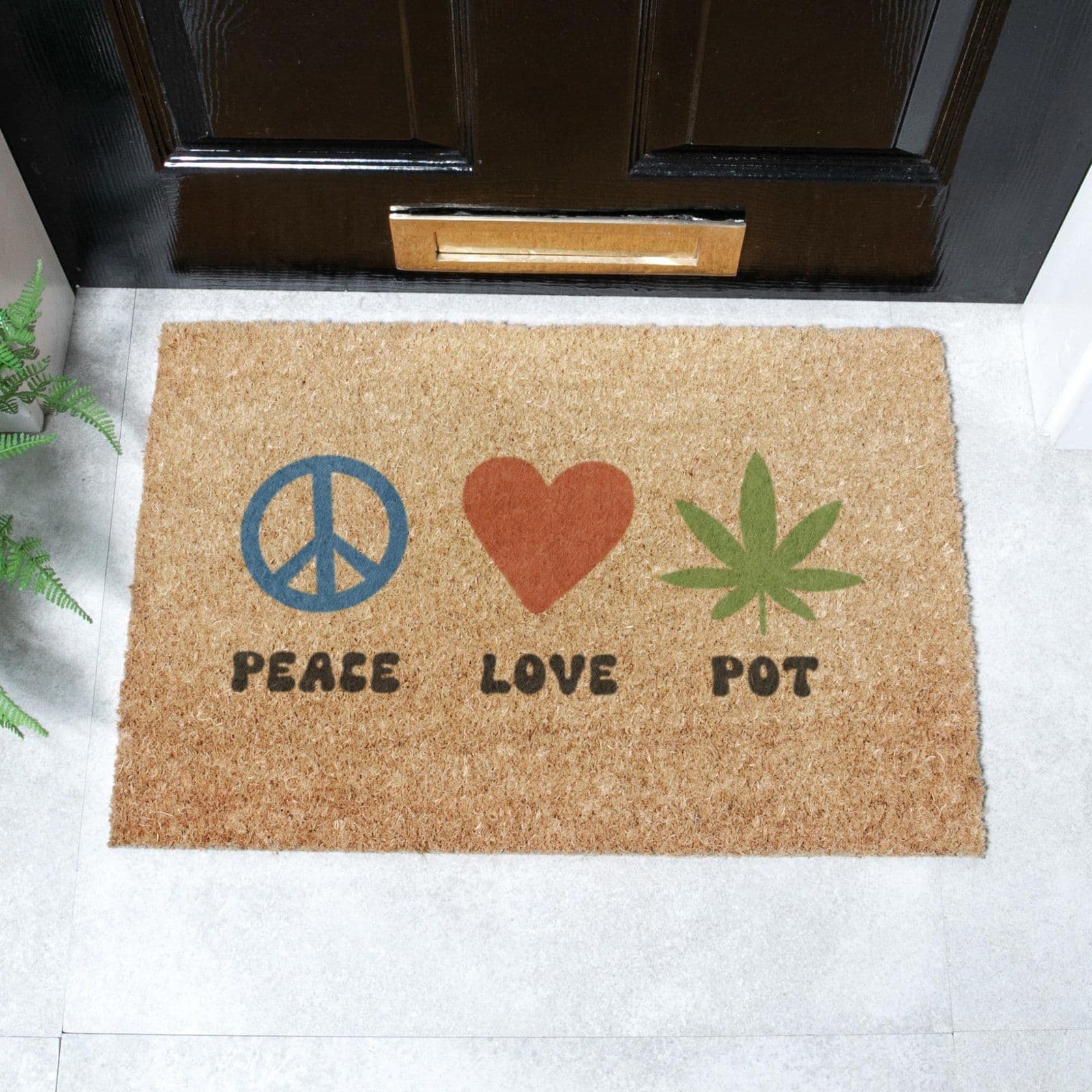Peace Love Pot Doormat