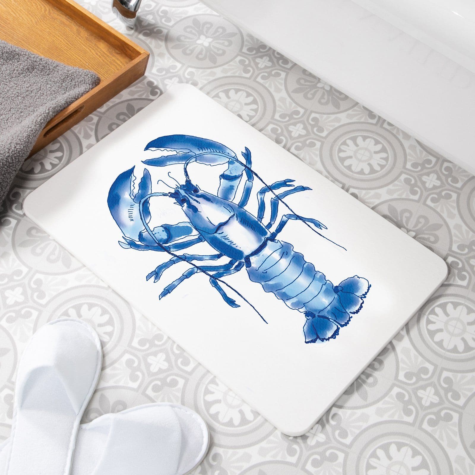 Lobster Non Slip Stone Bath Mat