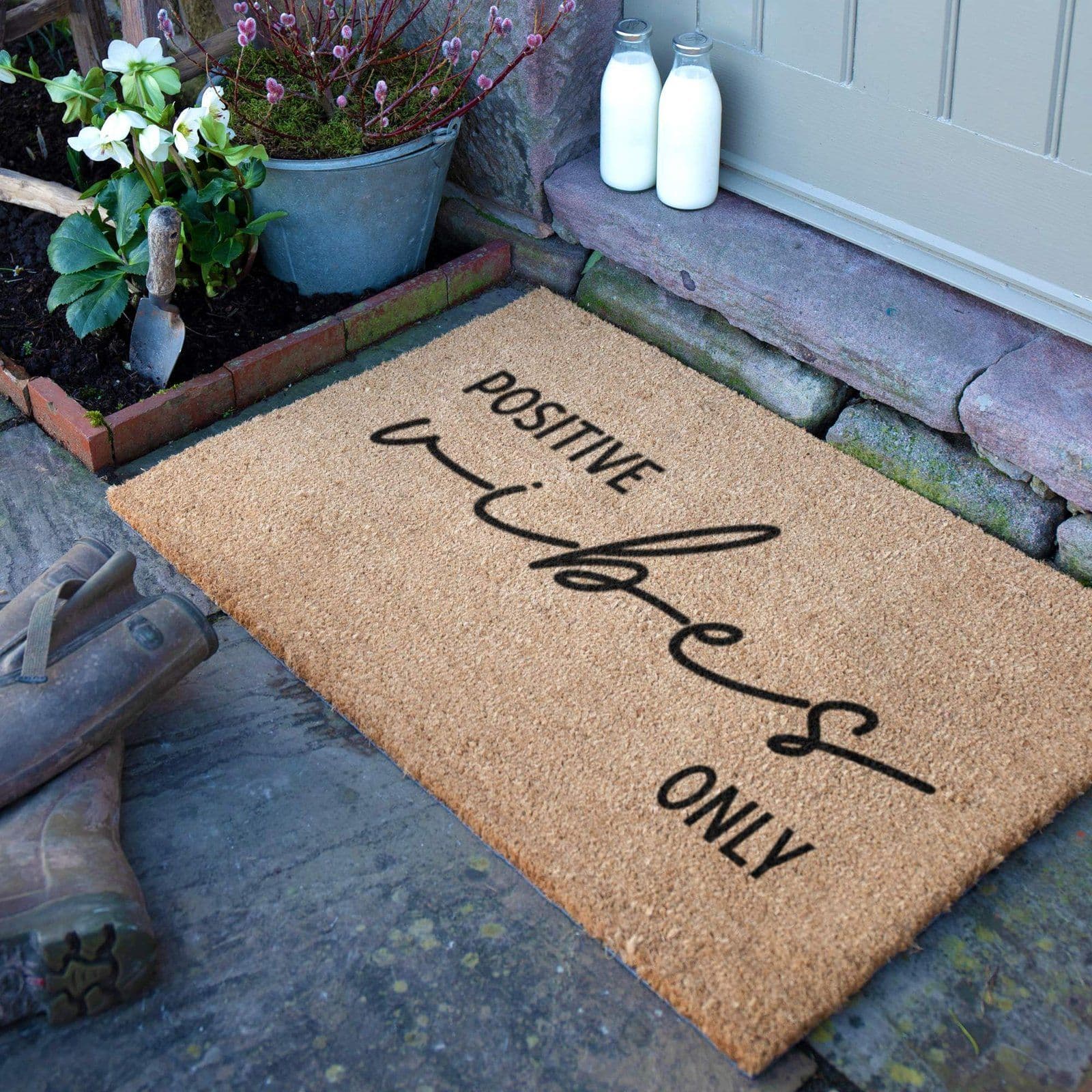 Positive Vibes Only Doormat