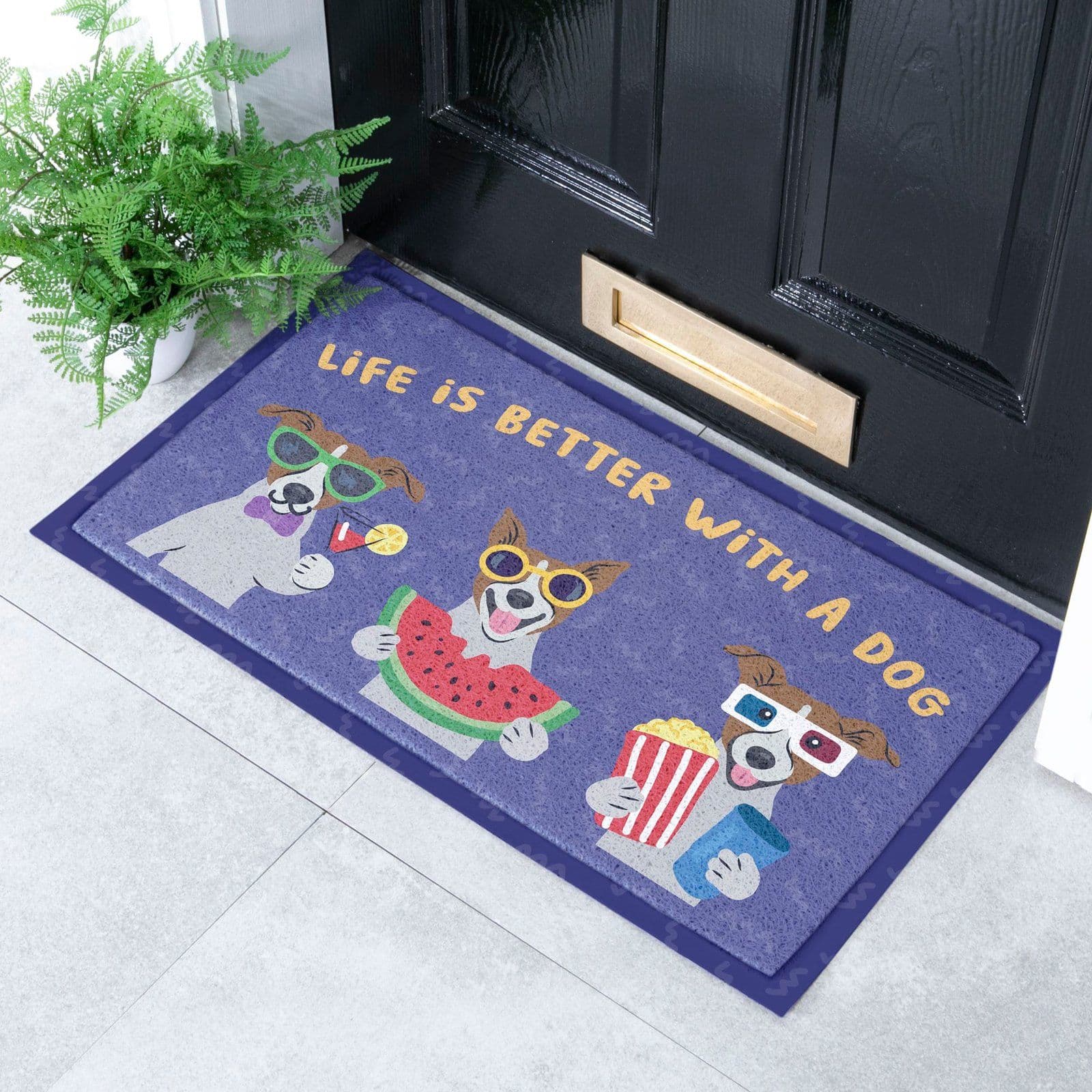Life Is Better Dog Doormat