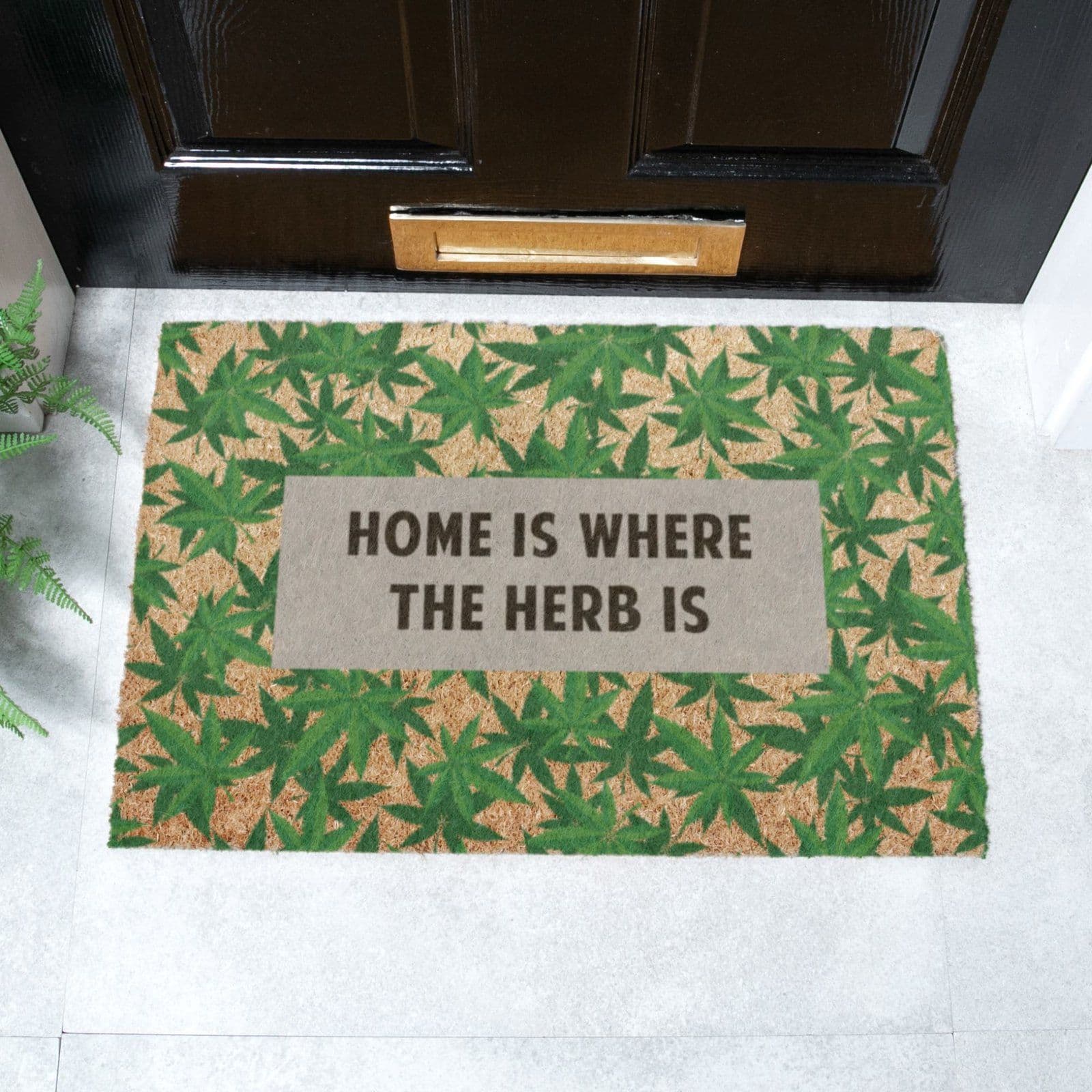 Home Is Where Herb Is Doormat