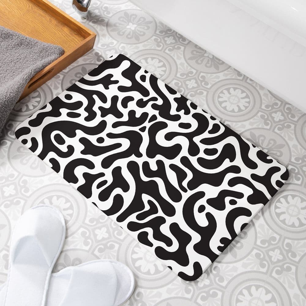Abstract Blobs Non Slip Bath Mat