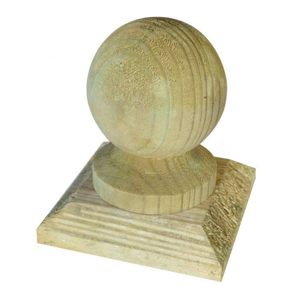 PACK 3 Ball Pressure Treated Post Cap