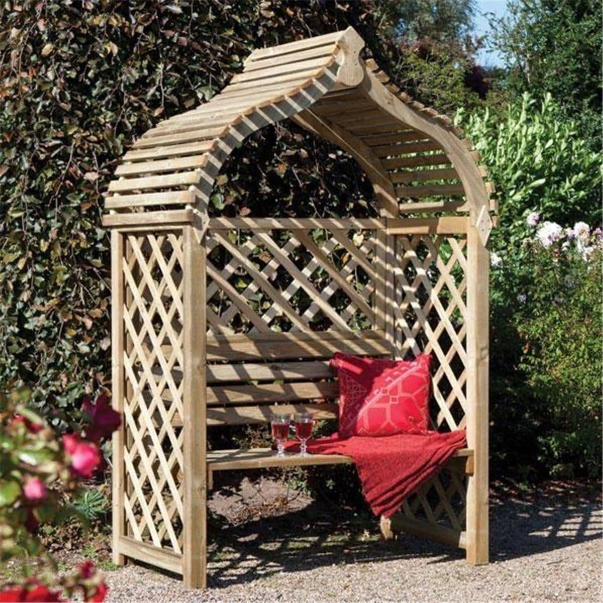 Pressure Treated India Inspired Open Lattice Arbour