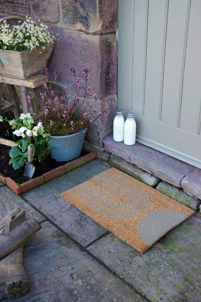 Abstract Half Moon Doormat