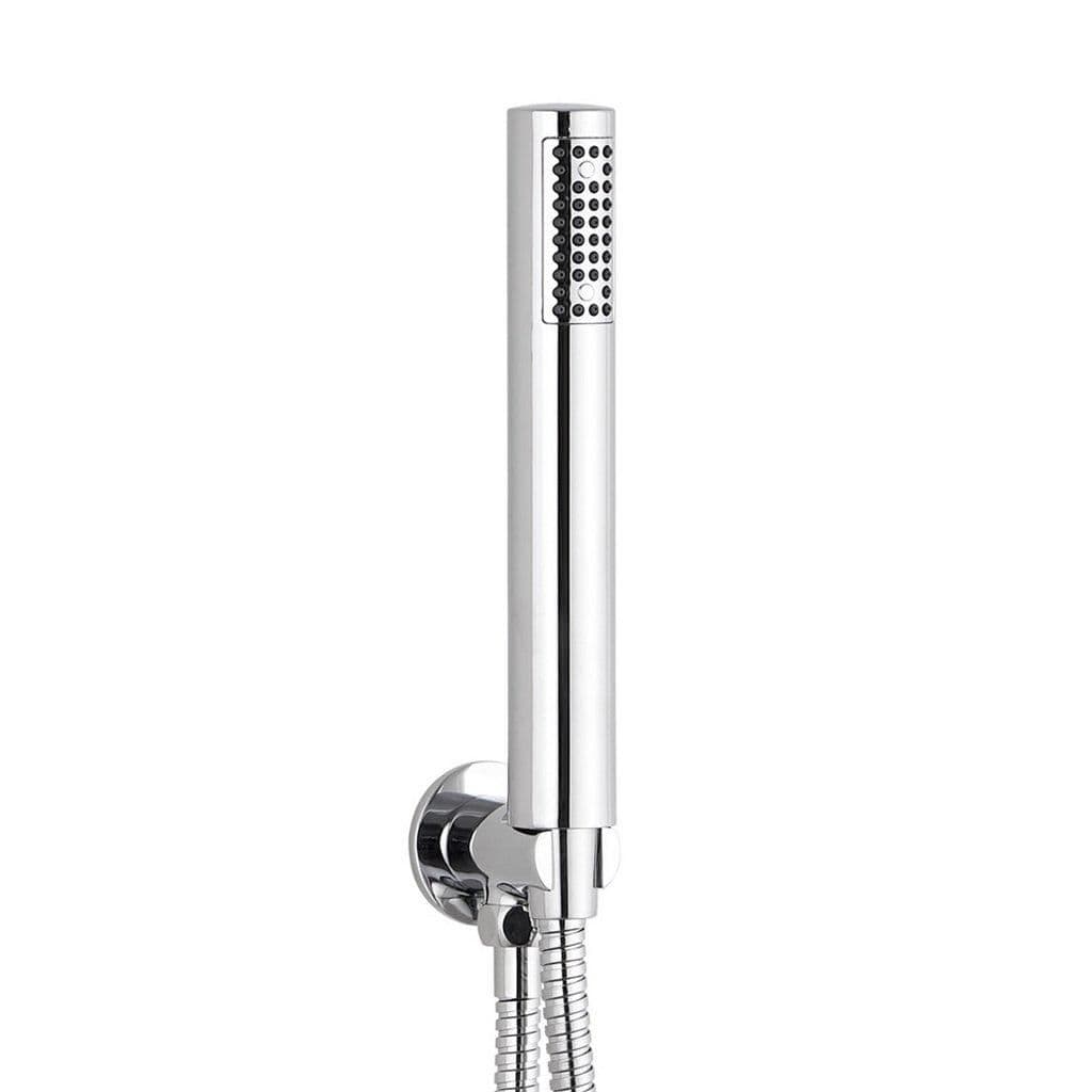 Shower Head Round Outlet Elbow Wall Bracket Handset