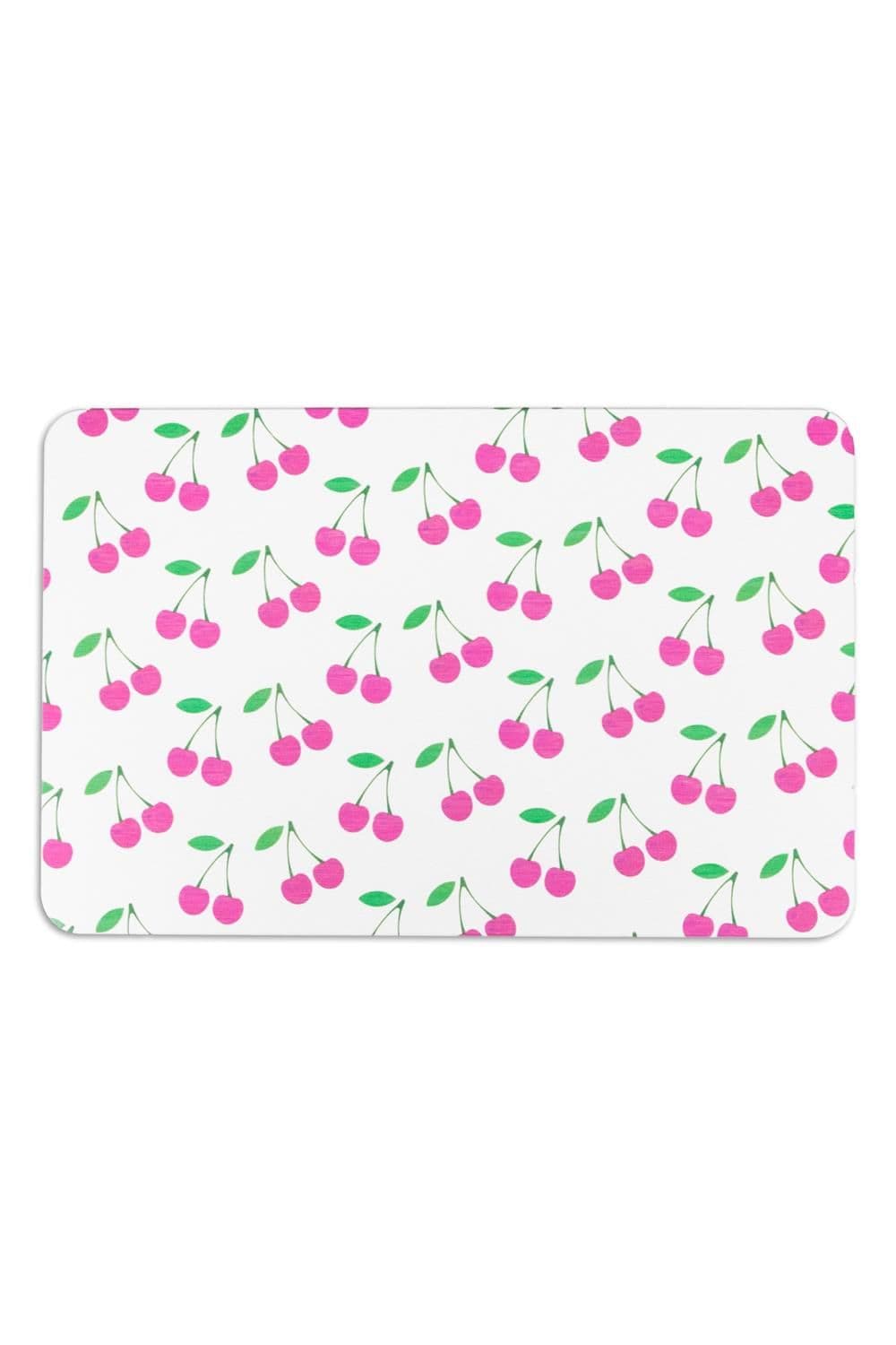 Pink Cherries Stone Non Slip Bath Mat