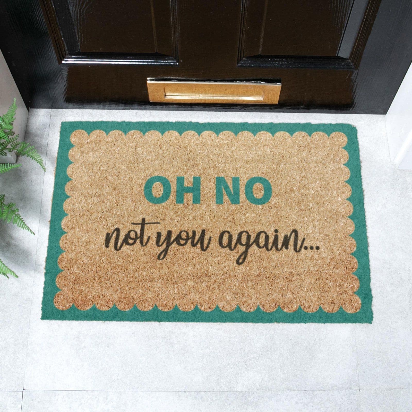 Oh No Not You Again Scallop Doormat