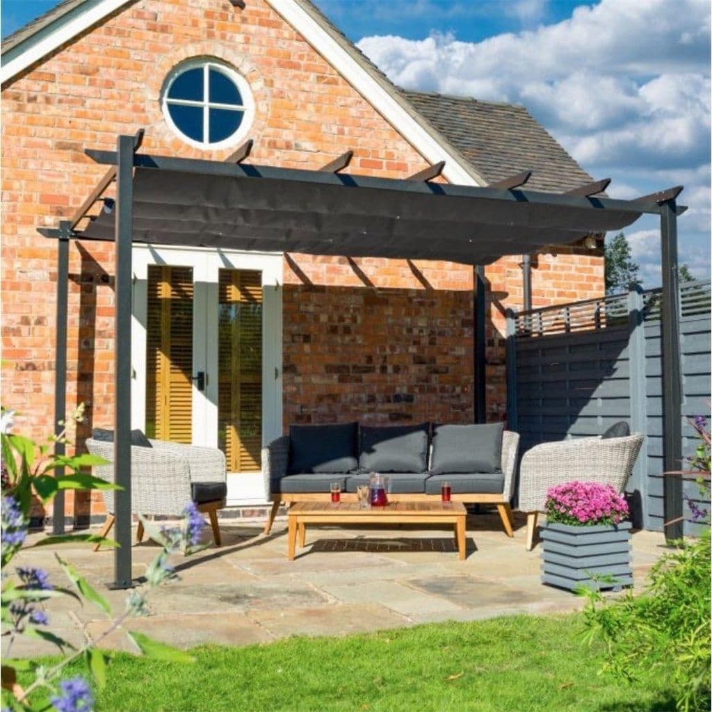 Deluxe Retractable Polyester Canopy Aluminium Frame