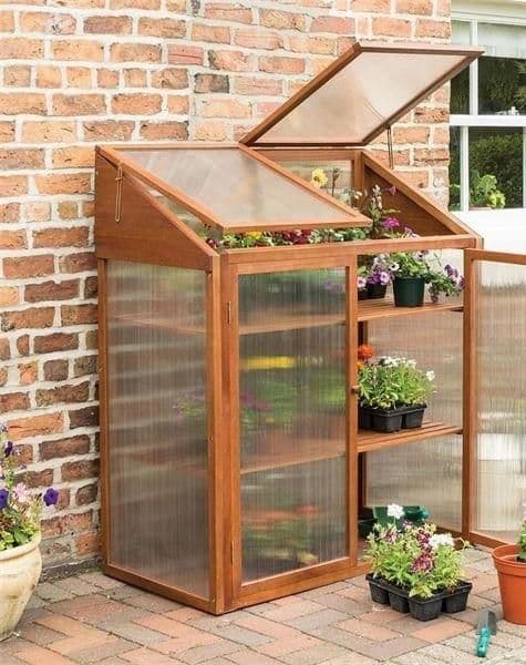 Deluxe Hardwood Mini Greenhouse